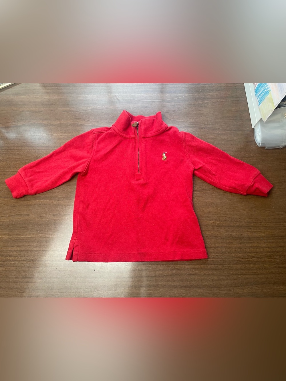Ralph Lauren Red Half-Zip Pullover